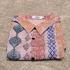 Vatpave Men's Vibrant Patterned Casual Shirt